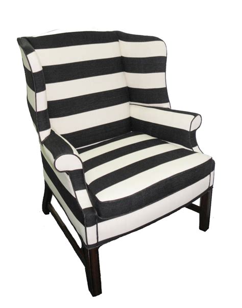If you want a black and white striped office or desk chair, then this model from boss will be the right choice. Large Upholstered Black and White Striped Chair - Haute Juice