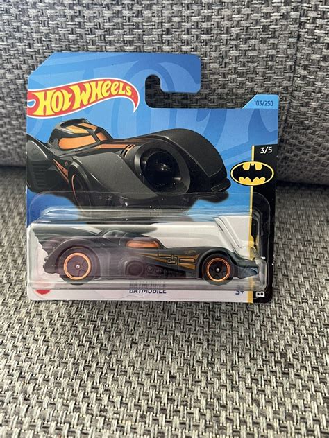 Hot Wheels Batman Batmobile Grey Orange Push Along Collectors Car New