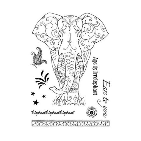 Pink Ink Designs A5 Clear Stamps Set Elephant Pi004 Buddly Crafts