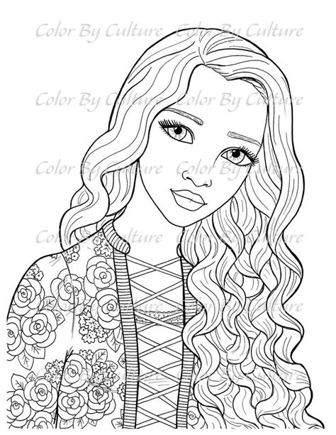 Coloring Pages Of Pretty Girls Printable Pentrist Coloring Pages