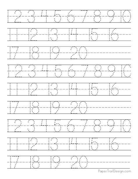 Tracing Numbers Free Printable 1500 Hot Sex Picture