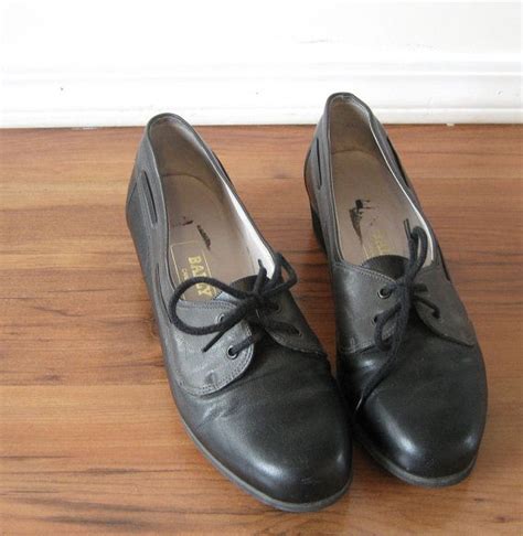 Vintage 80s Shoes Bally Leather Boat Flats Gray Wedge Etsy