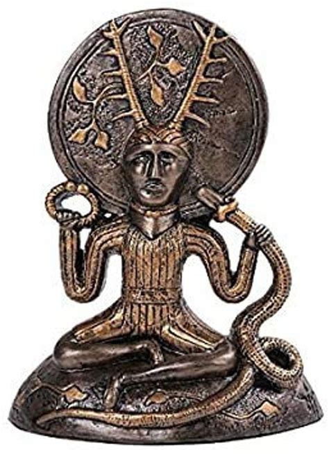 Celtic God Cernunnos Sitting Position Resin Figurine By Etsy