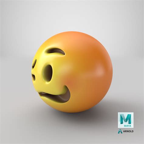 Woozy Face Emoji 3d Model Turbosquid 1590396