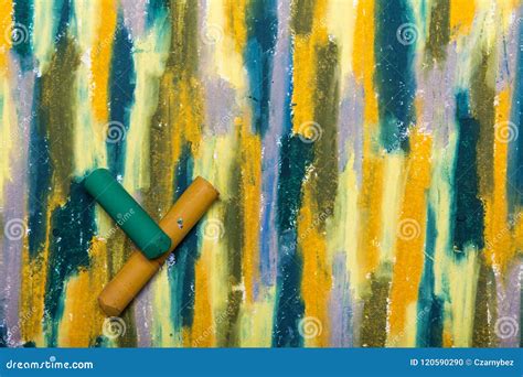 Colorful Texture For Background Oil Pastels Drawing Stock Illustration