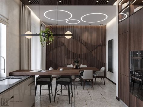 Featuring wood slat dividing walls, 3d wall panel design and wood ceiling ideas. Luxurious Interior With Wood Slat Walls