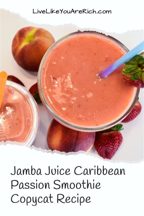 This Jamba Juice Caribbean Passion Smoothie Copycat Recipe Is Creamy