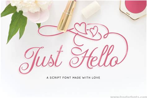 Just Hello Script Font Free Download