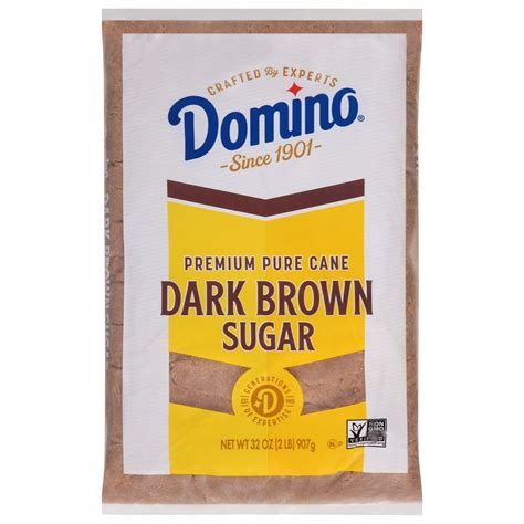 Domino Premium Pure Cane Dark Brown Sugar 2 Lb