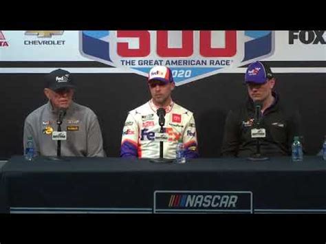 Denny hamlin fought to keep his lead in the last lap of the nascar season opener to win his second daytona 500. 2019 NASCAR Daytona 500 post race Q&A - YouTube