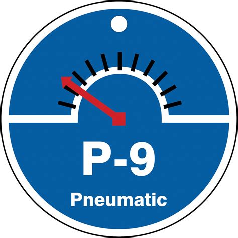 Energy Source ID Tag Plastic P 9 Pneumatic 2 1 2 X 2 1 2 1 EA