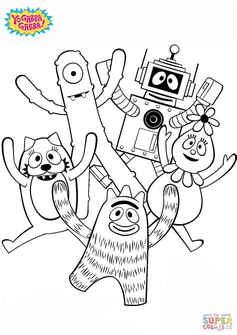 yo gabba gabba toodee coloring page free printable coloring pages