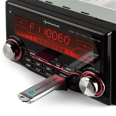 Md G Bt Car Stereo Radio Usb Sd Mp Bluetooth Colours Red Blue Green