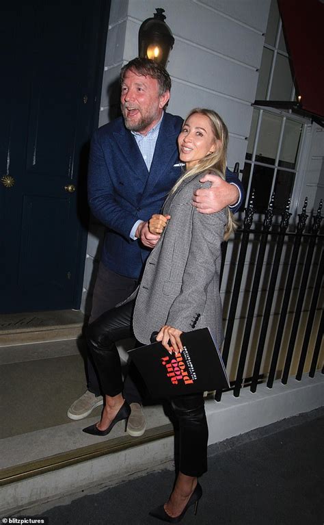 Jacqui Ainsley Plants A Kiss On Guy Ritchie As They Enjoy A Night Out Daily Mail Online
