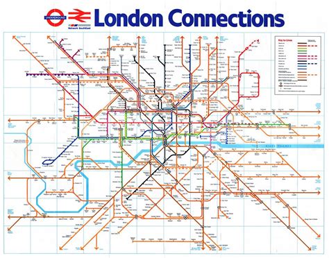 Tube And Rail Connections Old Maps Of London Train Station Map London Map