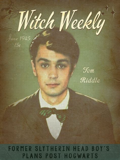 Tom M. Riddle | Witch Weekly | June 1945 - cosmiccastaway Fan Art