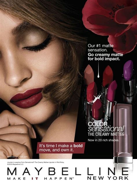 Stunning Maybelline New York Cosmetics Advertisement Featuring Jourdan Dunn