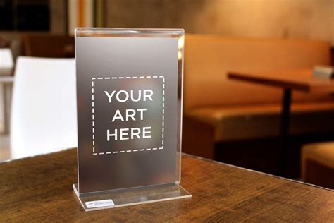 Download Restaurant Table Standee Free PSD Mockup - PlanetMockup