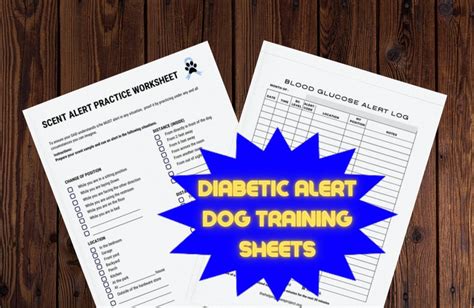 Printable Diabetic Alert Service Dog Training Kit Instant Etsy