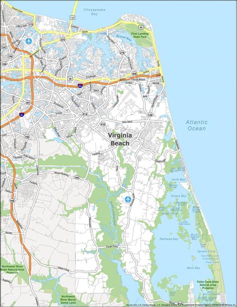 Detailed Map Of Virginia Beach