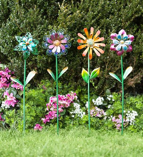 Metal Garden Flowers Stakes Fasci Garden