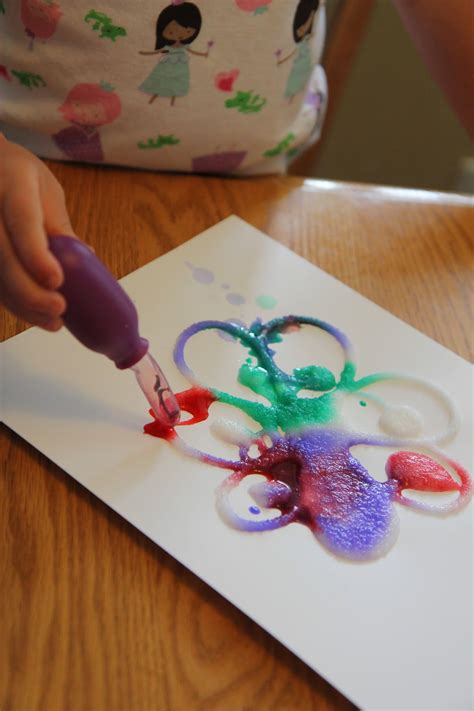 Toddler Approved Cool Science Spring Salt Painting