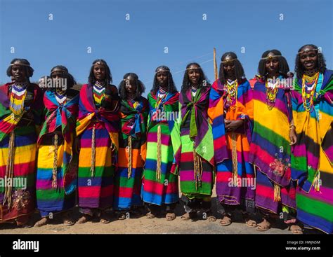 Borana Tribe Virgin Girls During The Gada System Ceremony Oromia