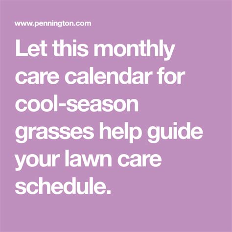 Lawn Care Calendar For Cool Season Lawns Care Calendar Lawn Care