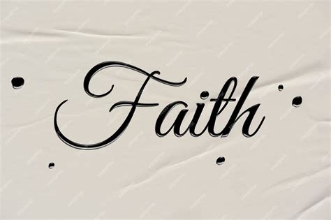 Free Photo Faith Word In Ink Calligraphy Style