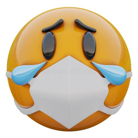 Bitterkeit Widerlich Cowboy Crying Emoji Mask Kennt Denken Stecker