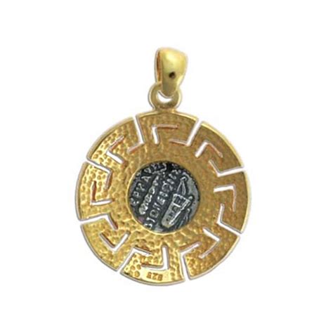 | alexander the great, king of macedonia, is an extremely important figure in the history of ancient coinage. Alexander the Great- Silver/24K Gold Plated Coin Pendant -Meander Bezel
