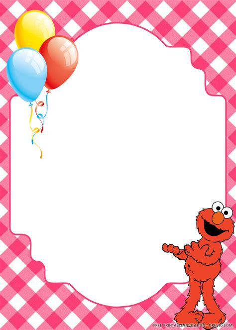 We have more than 400 free birthday cards. (FREE PRINTABLE) - Happy Elmo Birthday Invitation Templates | DREVIO