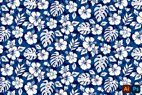 Blue Hawaiian Shirt Pattern Graphic By Miss Chatz · Creative Fabrica