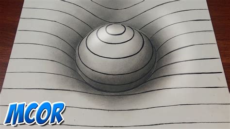 Dibujando Facil Una Esfera 3d Con Lineas Cómo Dibujar En 3d Dibujos