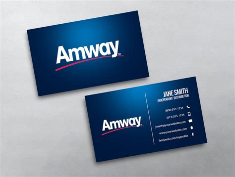 Premium card stock and fast delivery starting at $39.99 for 250 business cards. Amway Business Card 03