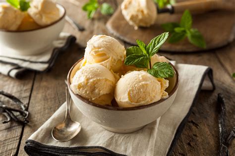 Homemade Organic Vanilla Ice Cream Puree Arete