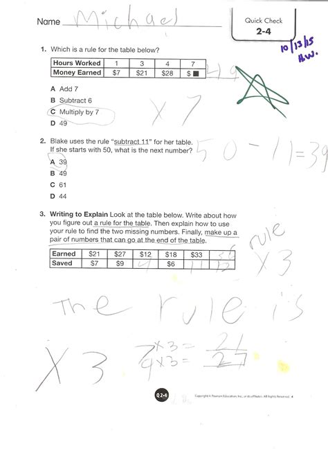 Envision Algebra 2 Worksheet Answers