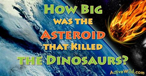 How Big Was The Asteroid That Killed The Dinosaurs Dinosaur Facts