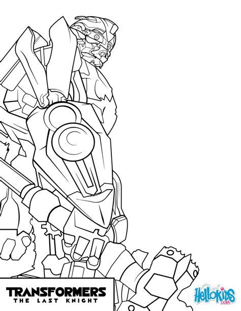 Dibujos para colorear transformers bumblebee - es.hellokids.com