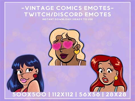 Pin Up Riverdale Girls Emotes Vintage Comics Twitchdiscord Etsy