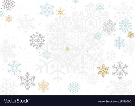 Background With Colorful Pastel Snowflakes Vector Image