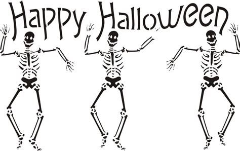 Happy Halloween With Dancing Skeleton Graphic 18 X 115 Stencil