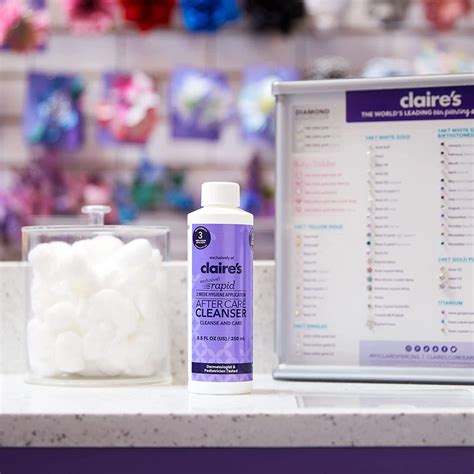 Claires Piercing Aftercare Saline Solution For Piercings Nose And Ear