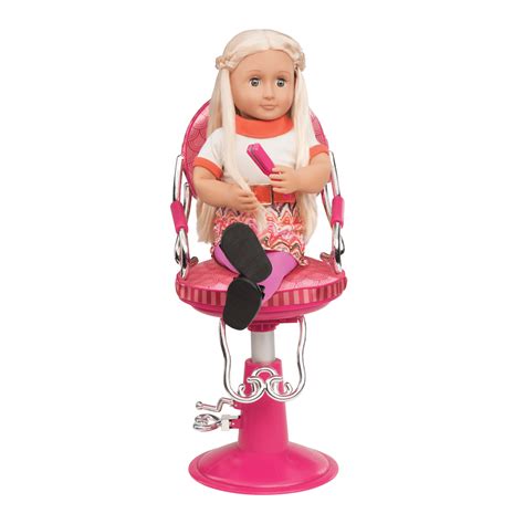 Sitting Pretty Salon Chair Coral And Pink Our Generation Dolls
