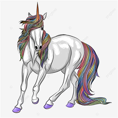Unicorn Horse Hd Transparent Long Haired Horse Unicorn Rainbow Fairy