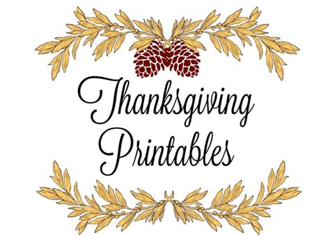 Printable Thanksgiving Place Cards And Menus Parade
