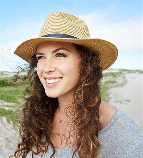 Joyebuy Womens Upf50 Foldable Summer Straw Hat Wide Brim Fedora Sun Beach Hat Summer Straw Hat