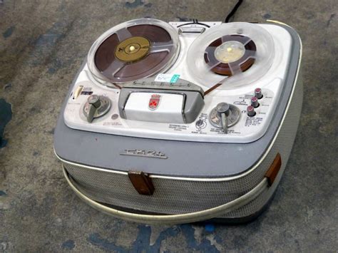 Practical 1960s Portable Grundig Reel To Reel Tape Recorder Electro Props Hire