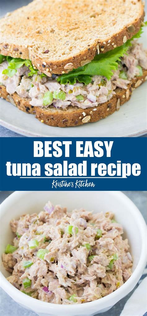 This recipe is a super quick, easy, and healthy dinner idea! Tuna Salad Recipe | Tuna salad recipe easy, Healthy tuna ...