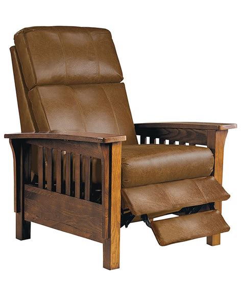 Nicolas Ii Mission Style Leather Recliner Chair 33 Leather Recliner